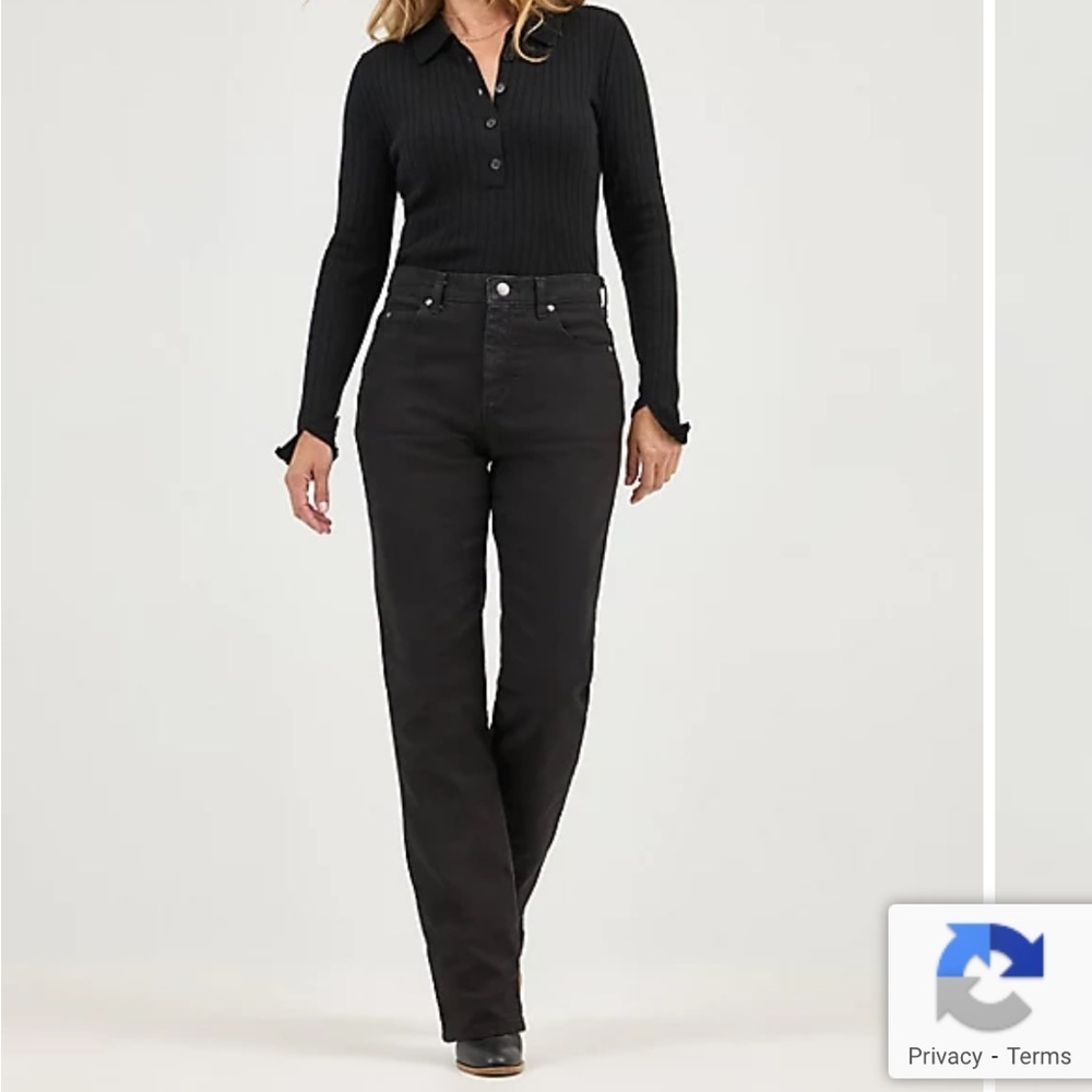 Lee Classic Black Straight-Leg Jeans
